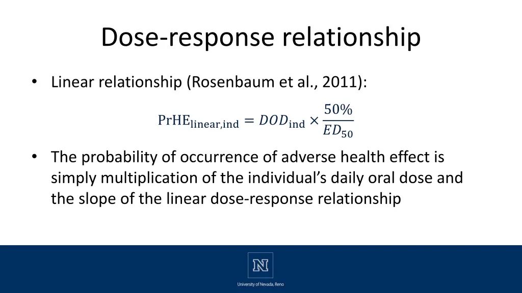 dose response relationship 1
