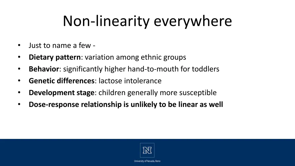 non linearity everywhere