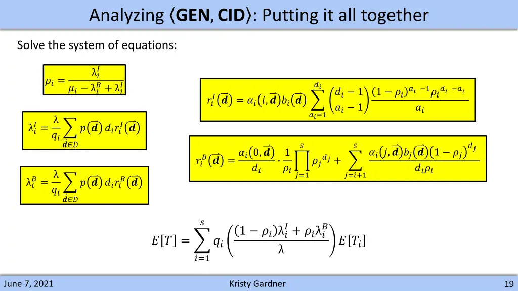 analyzing gen cid putting it all together