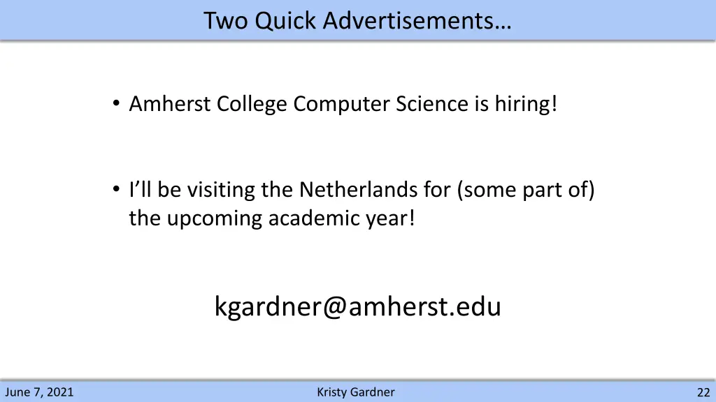 two quick advertisements