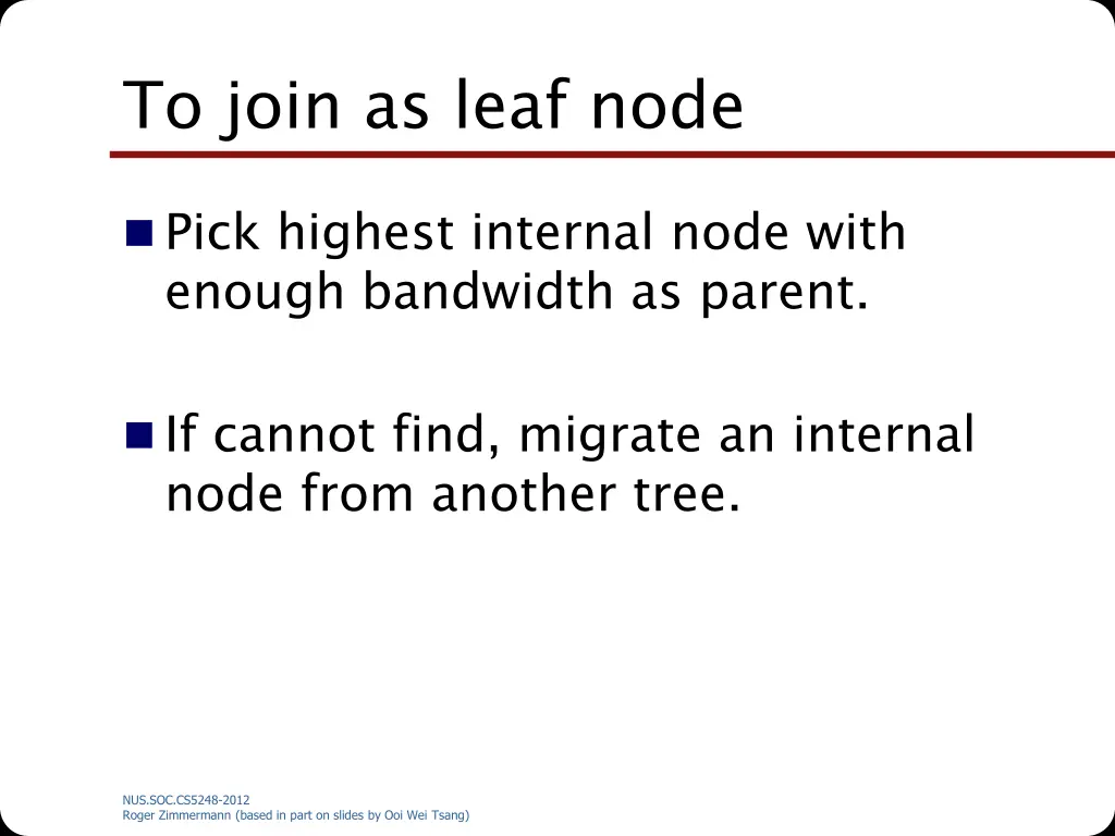 to join as leaf node