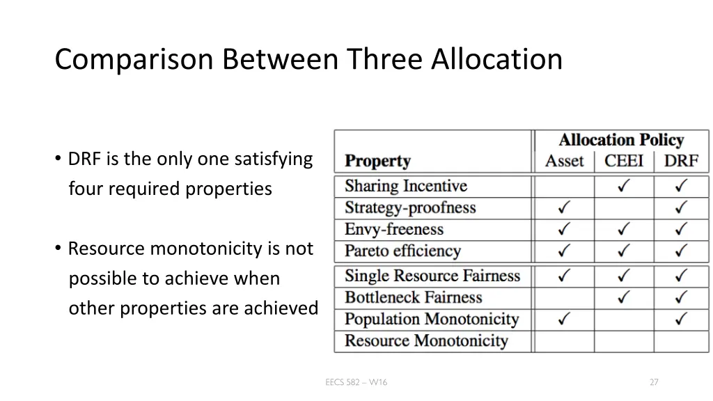 comparison between three allocation 1
