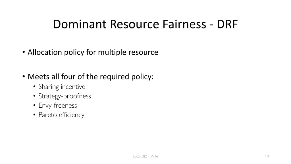 dominant resource fairness drf