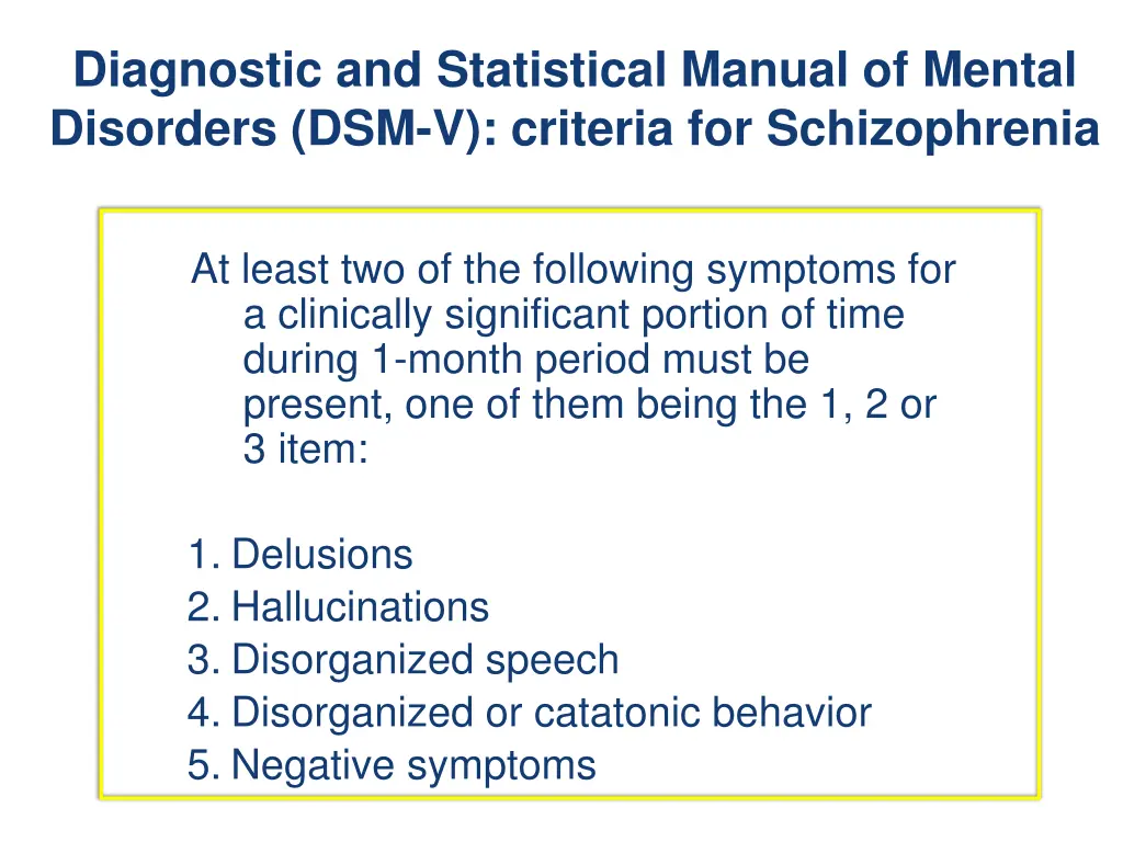 diagnostic and statistical manual of mental