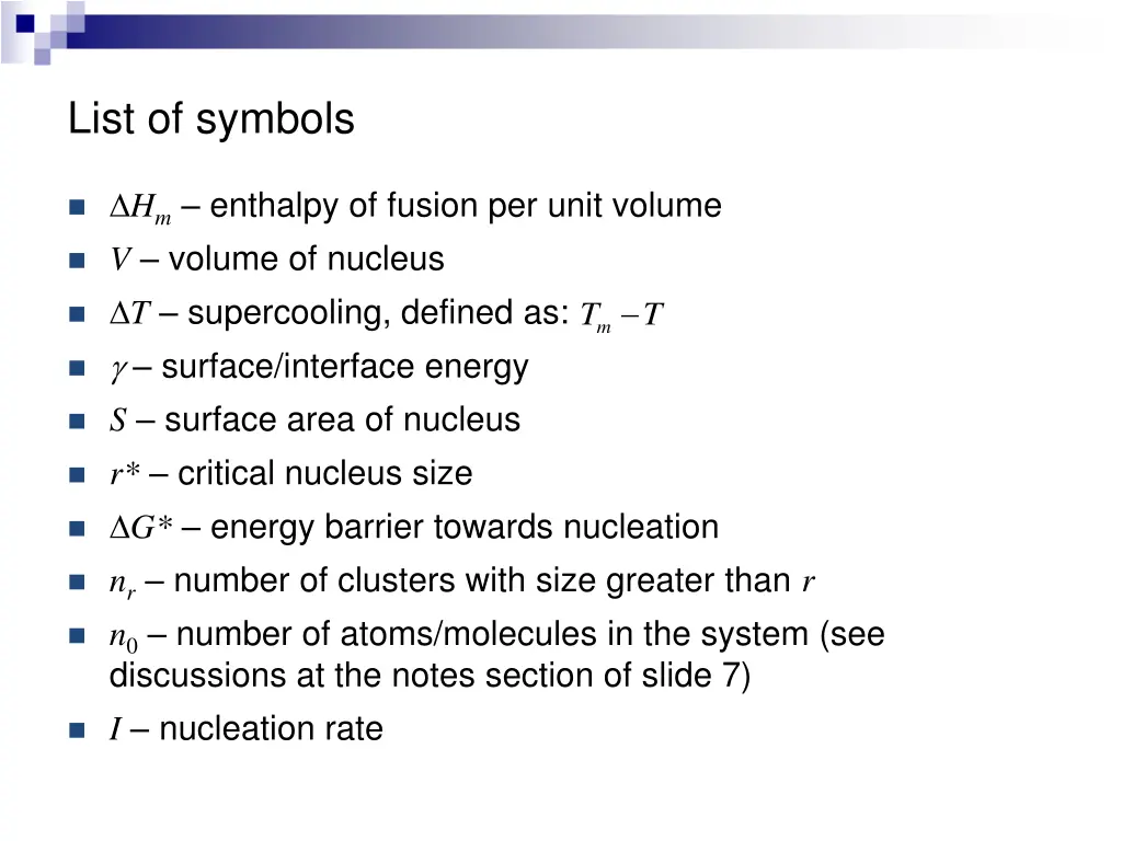 list of symbols 1