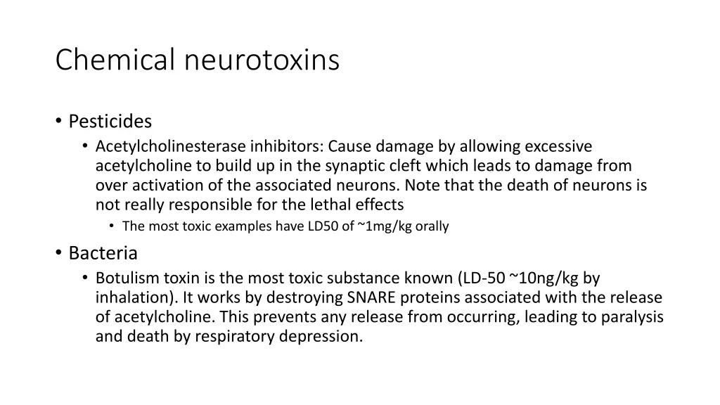 chemical neurotoxins