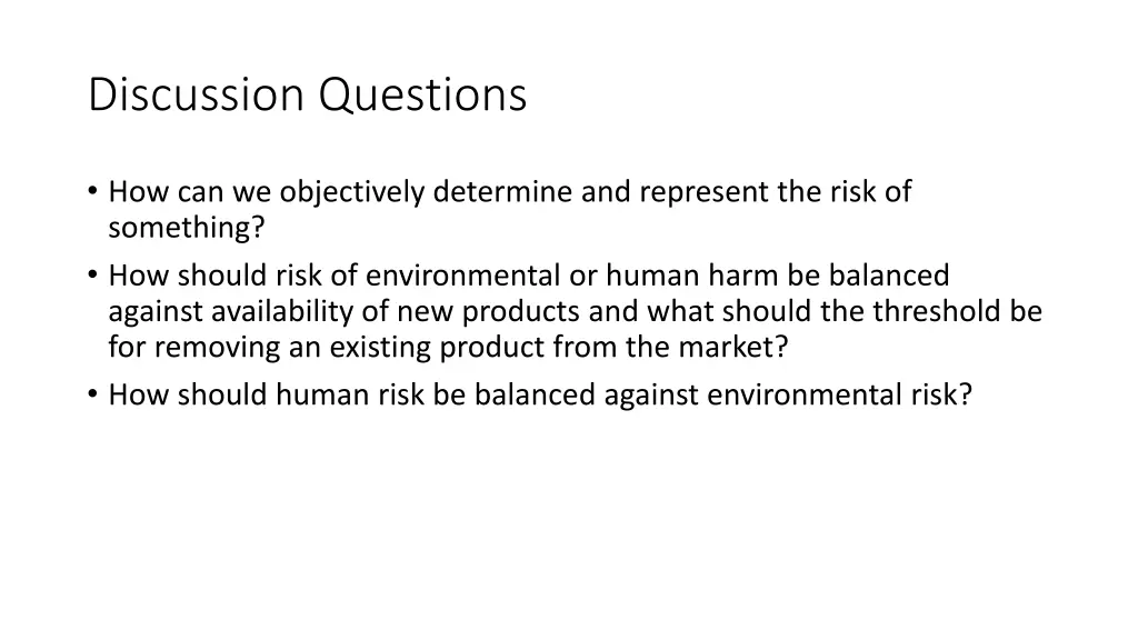 discussion questions