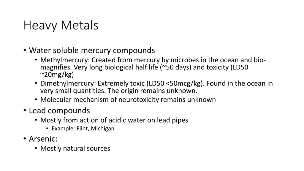 heavy metals