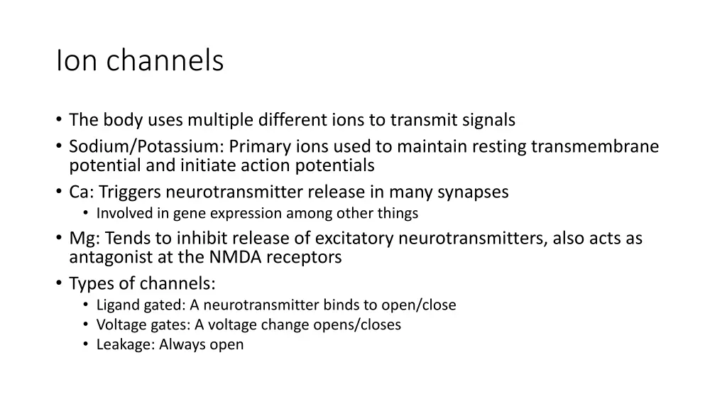 ion channels