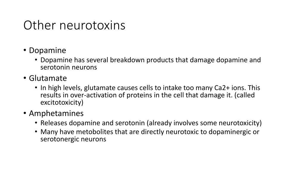 other neurotoxins