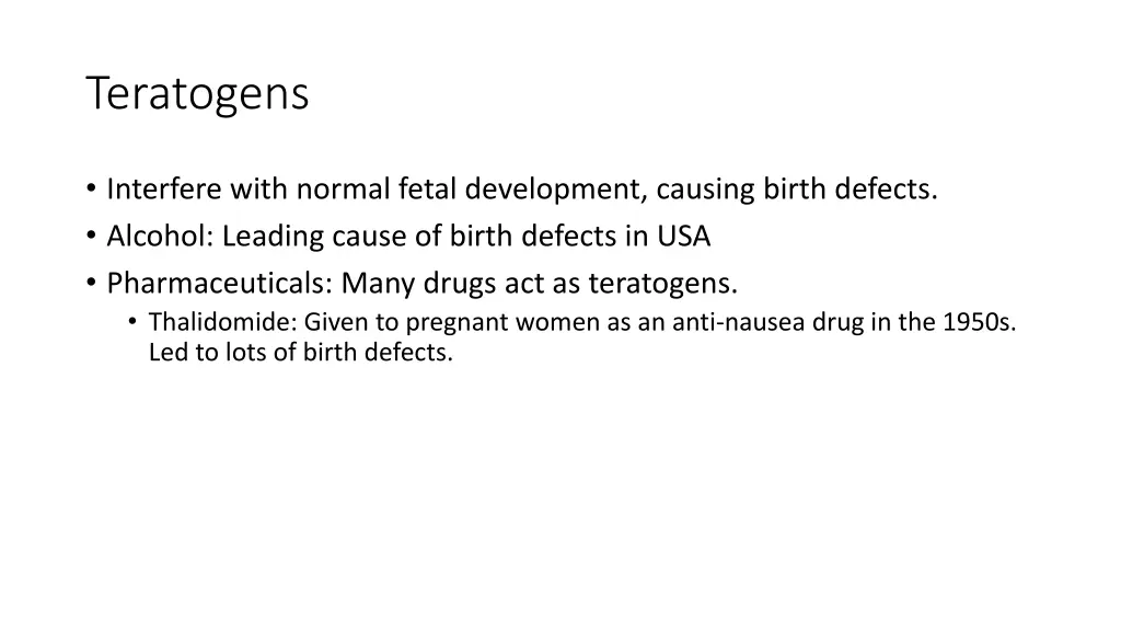 teratogens