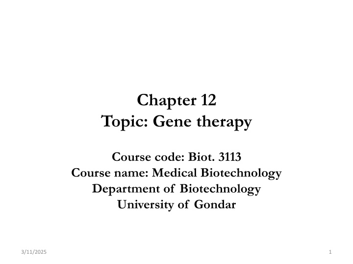 chapter 12 topic gene therapy