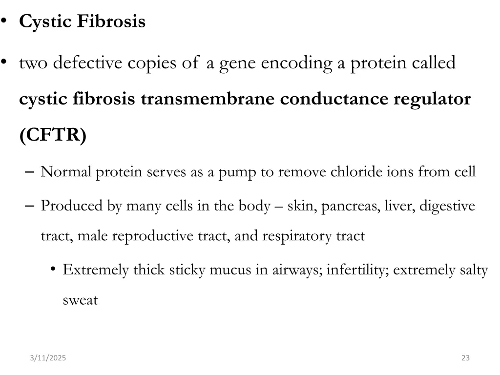 cystic fibrosis