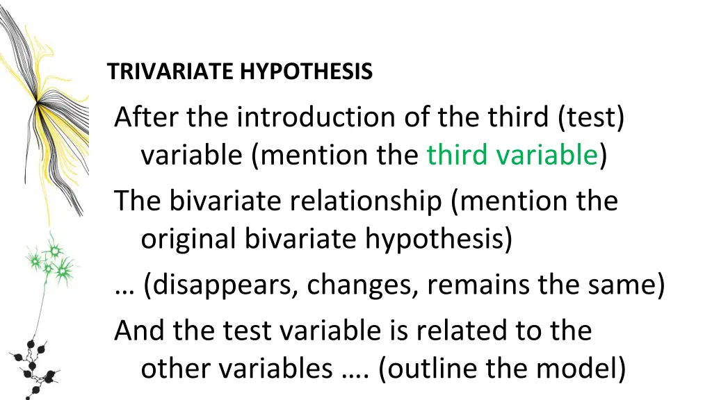 trivariate hypothesis