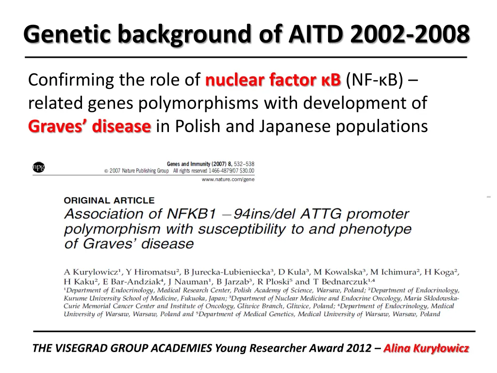 genetic background of aitd 2002 2008 5