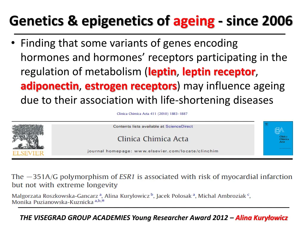 genetics epigenetics of ageing since 2006 2