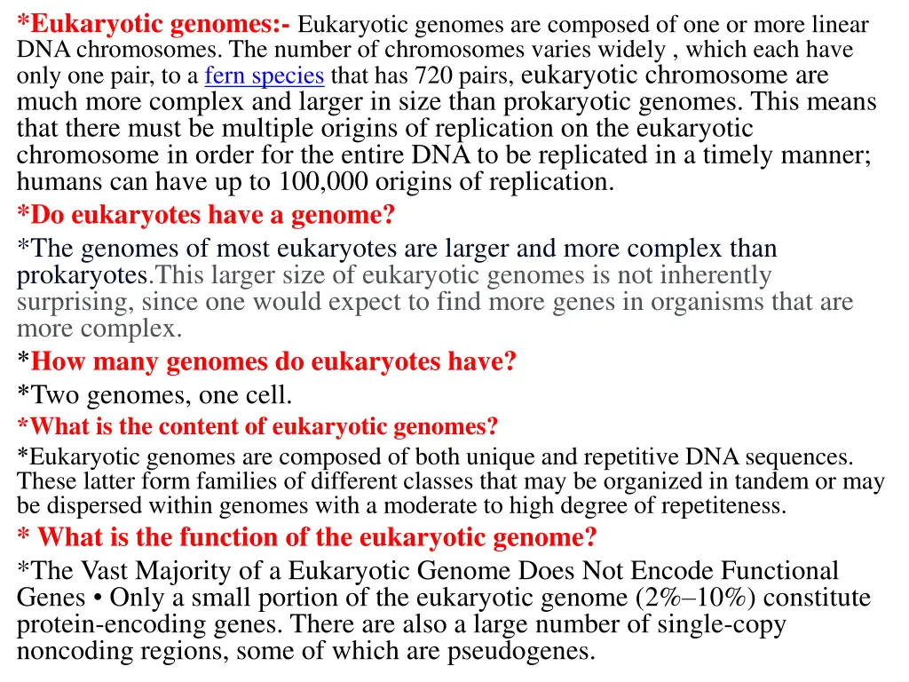 eukaryotic genomes eukaryotic genomes