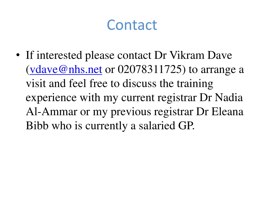 contact