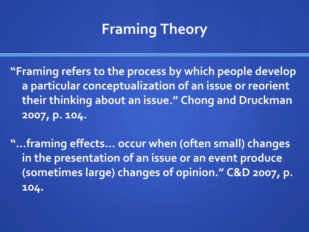 framing theory