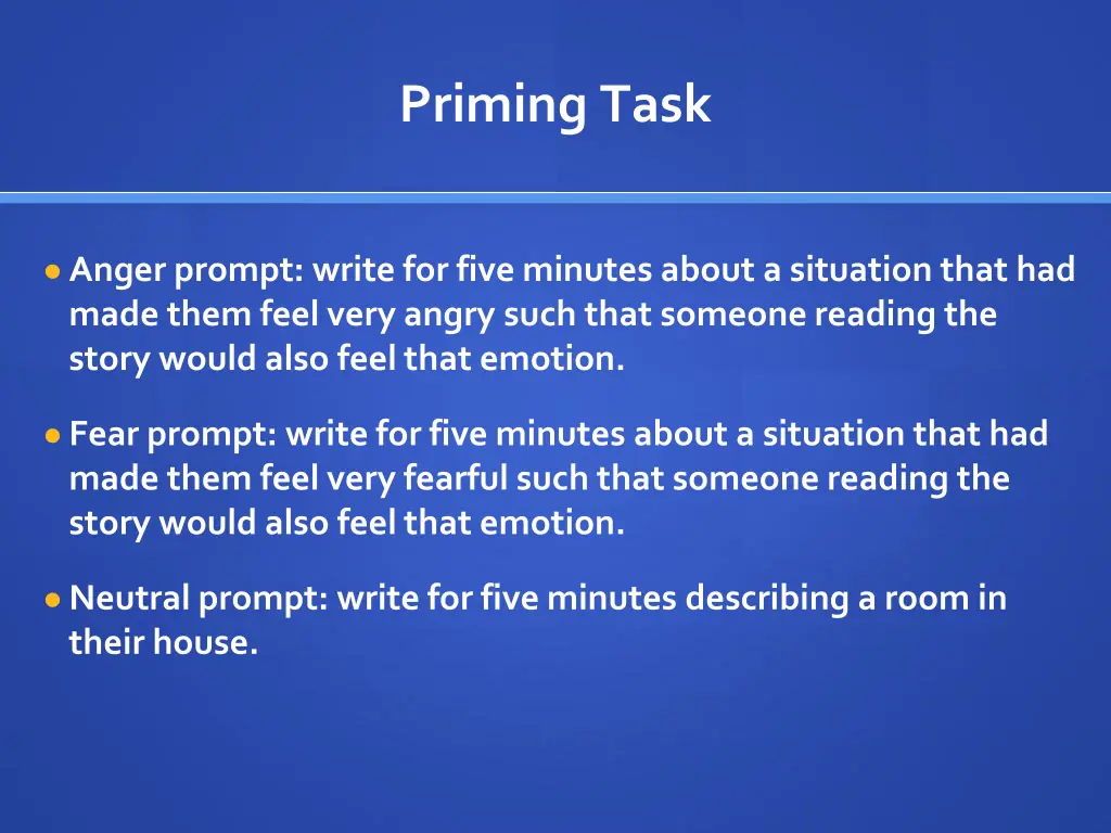 priming task