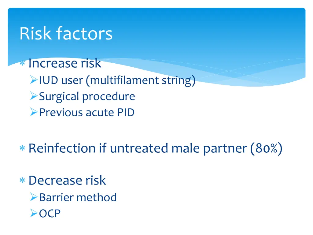 risk factors 1
