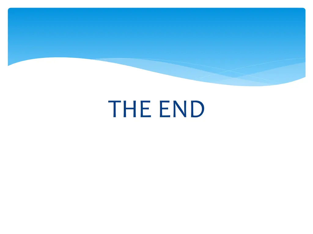 the end