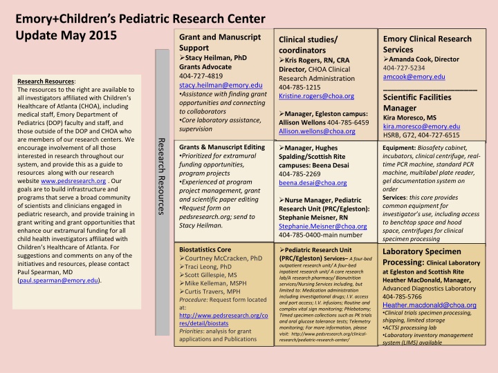 emory children s pediatric research center update