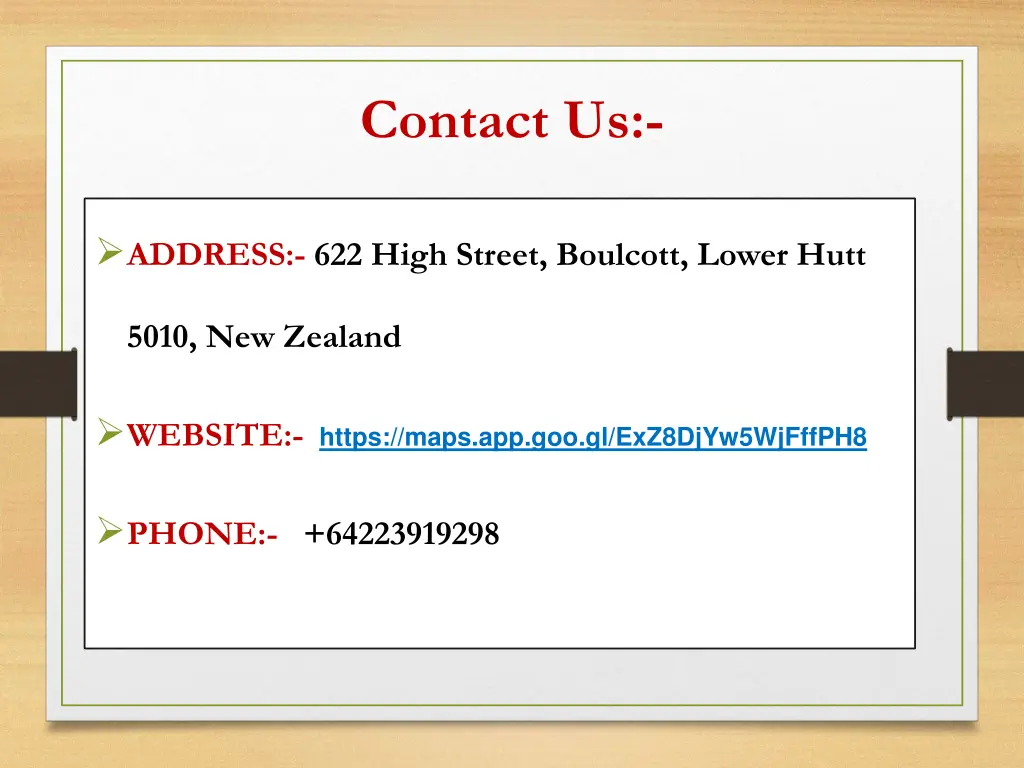 contact us