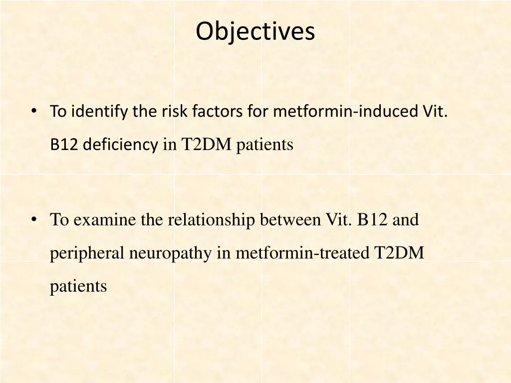 objectives