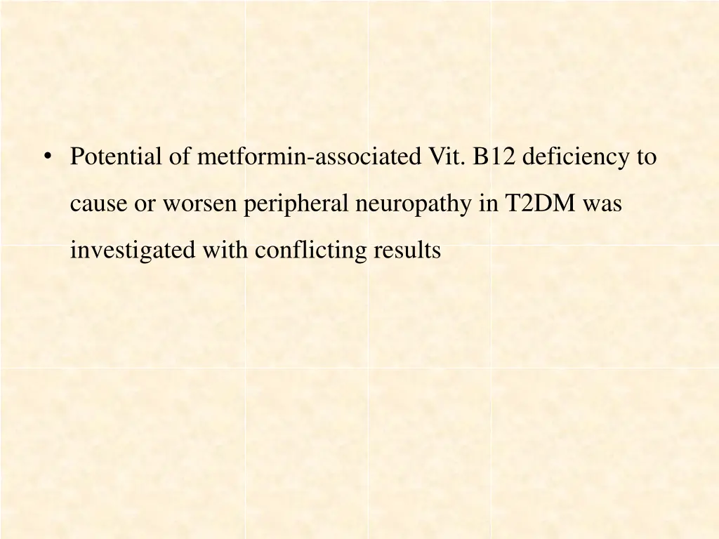 potential of metformin associated