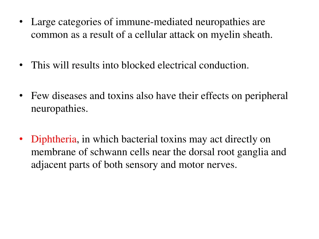large categories of immune mediated neuropathies