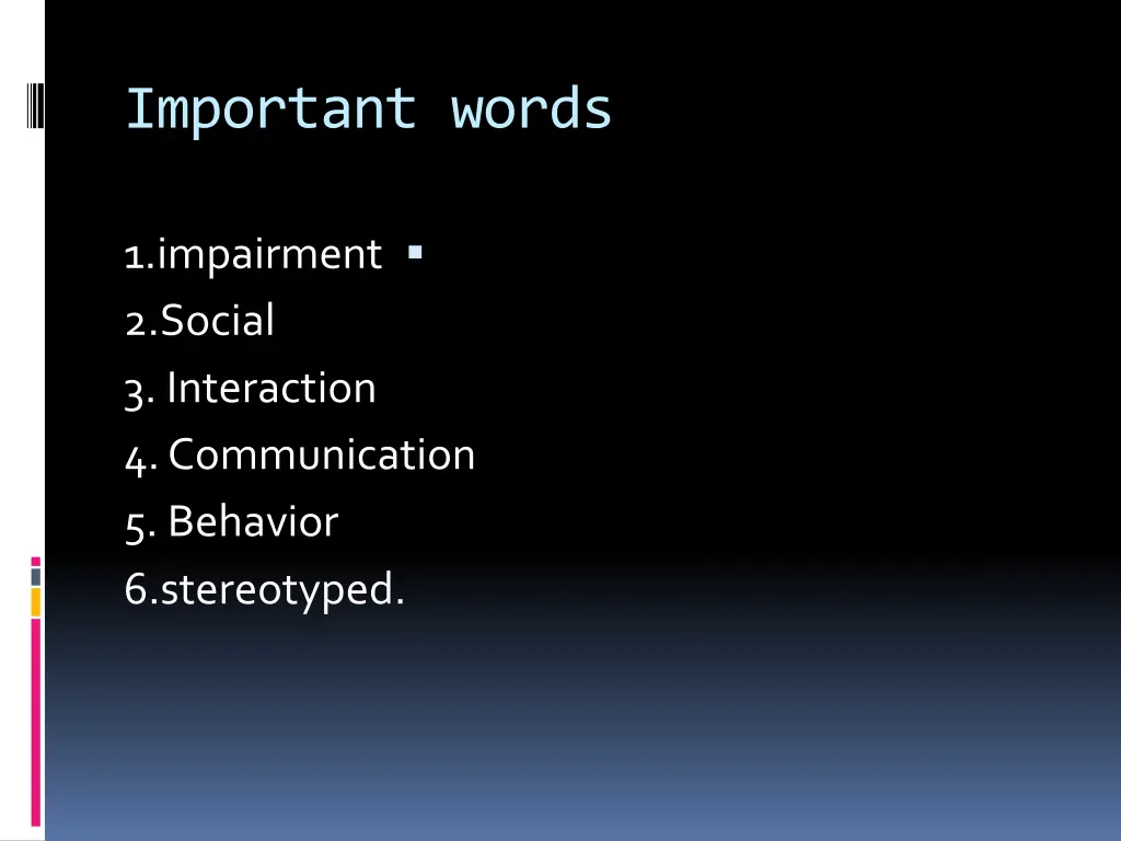 important words 1