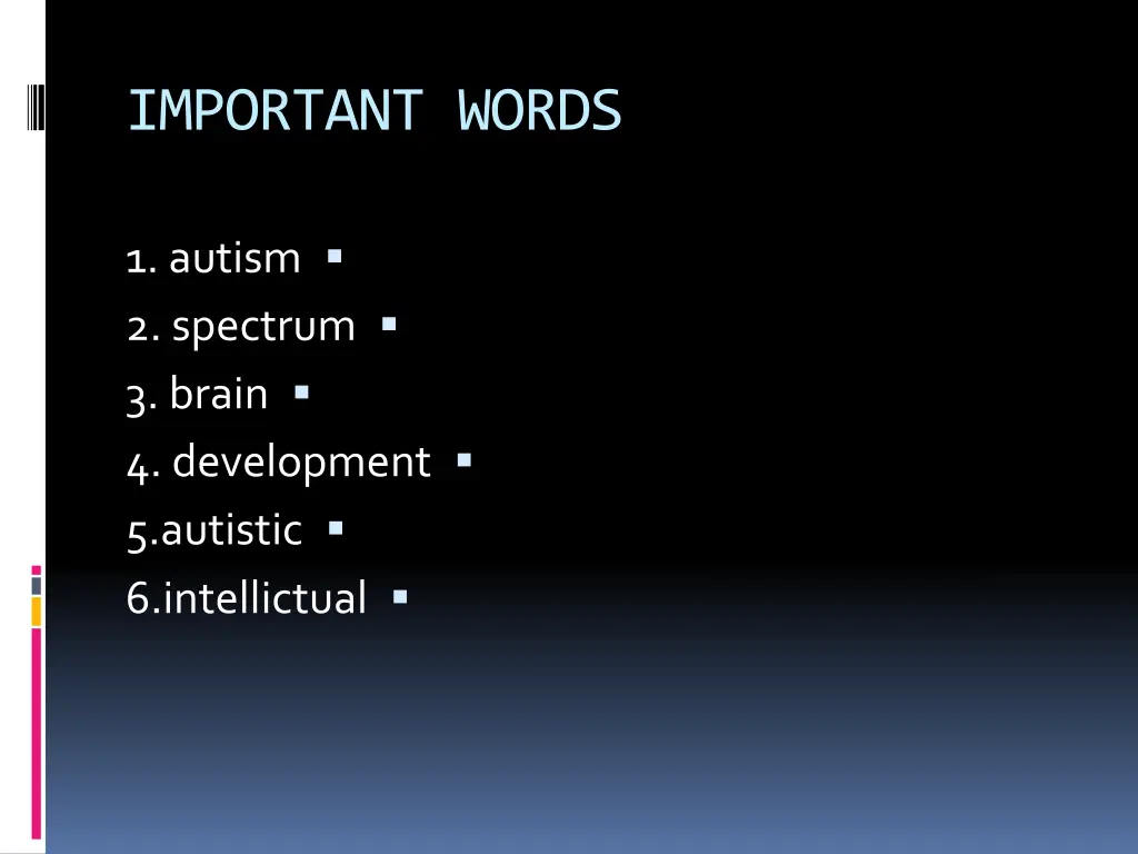 important words