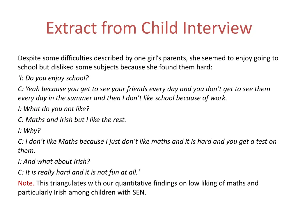 extract from child interview
