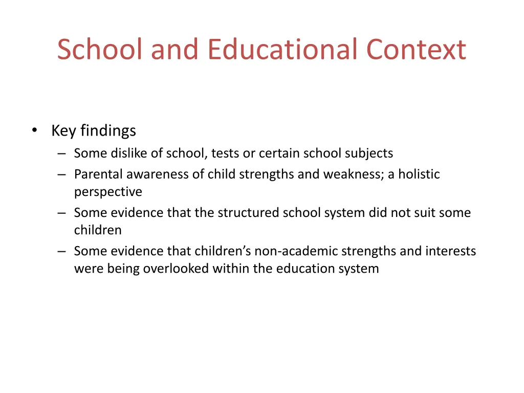 school and educational context