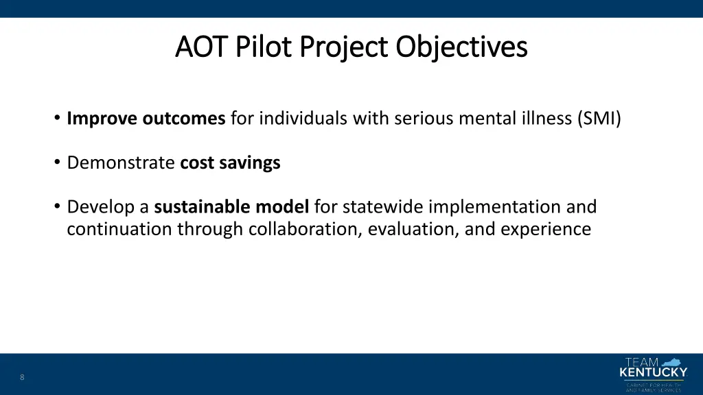 aot pilot project objectives aot pilot project