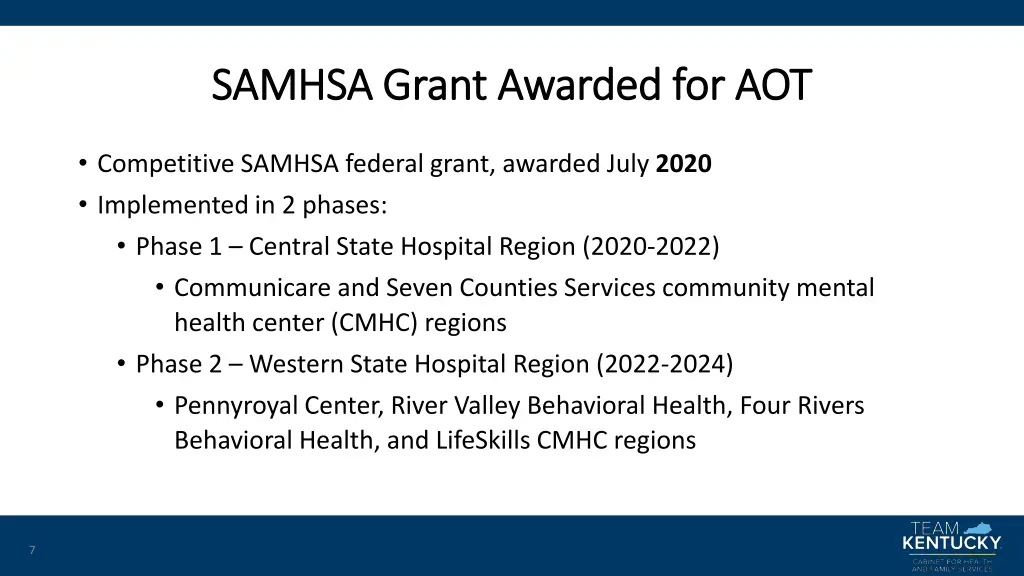 samhsa grant awarded for aot samhsa grant awarded