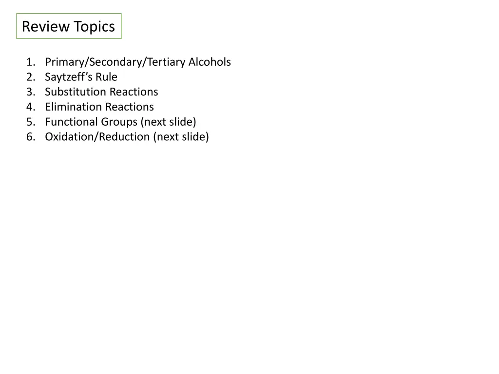 review topics
