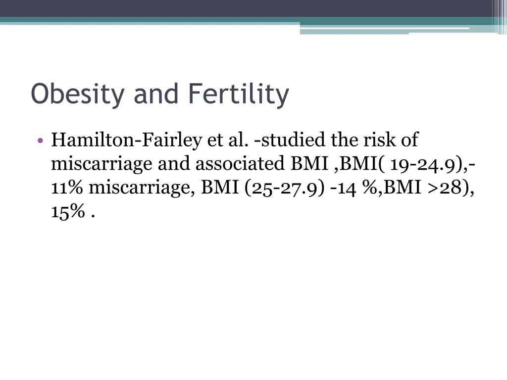 obesity and fertility
