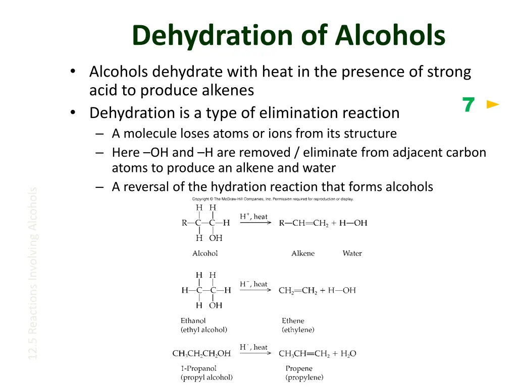 dehydration of alcohols alcohols dehydrate with