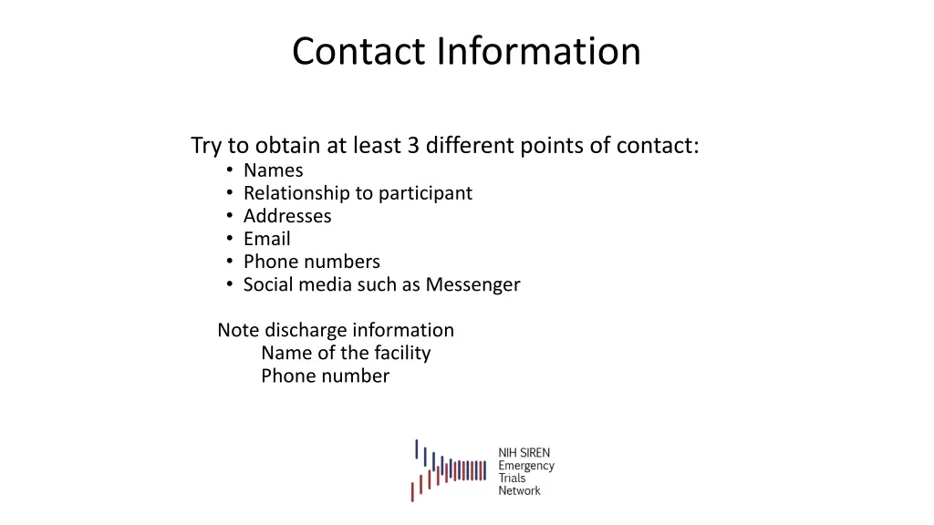 contact information