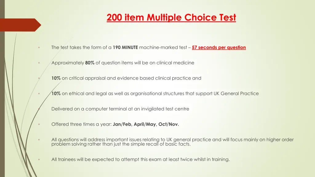 200 item multiple choice test