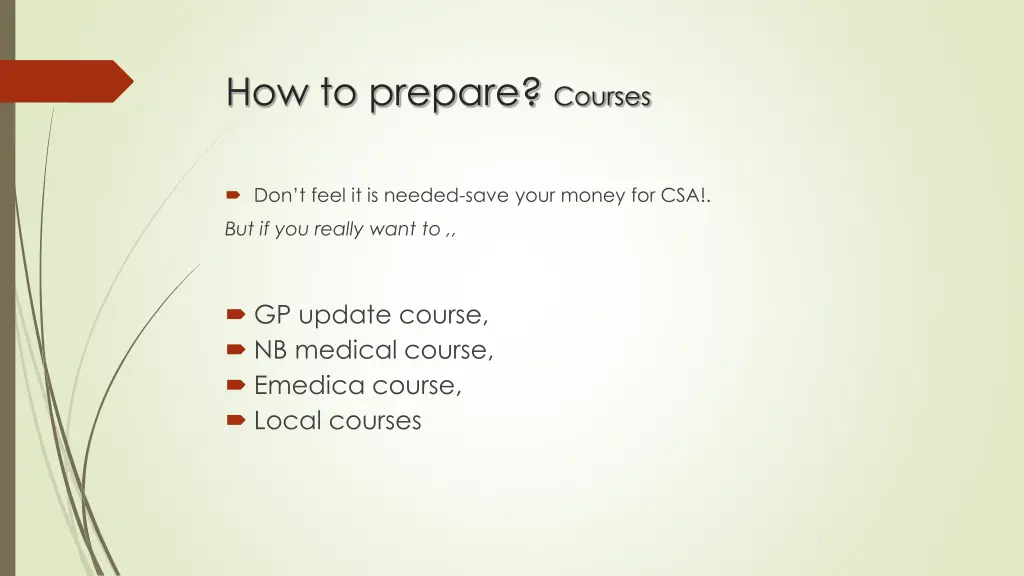 how to prepare courses