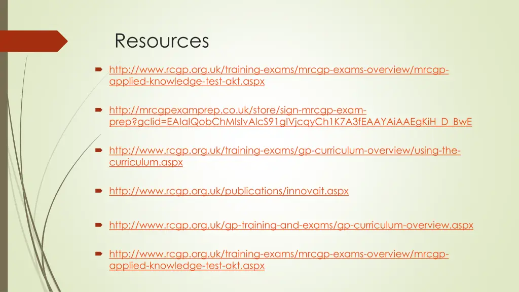 resources