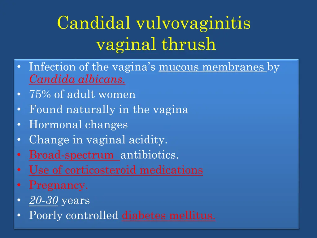 candidal vulvovaginitis vaginal thrush infection