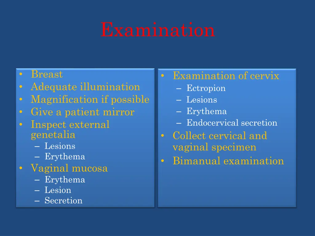 examination