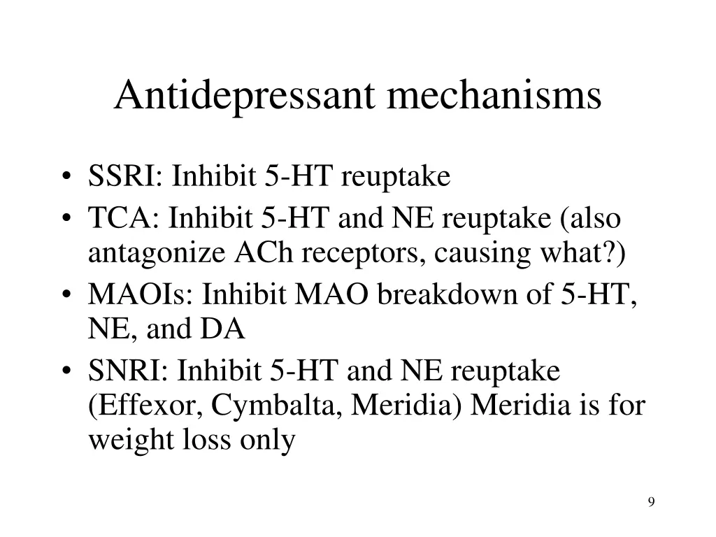 antidepressant mechanisms 1