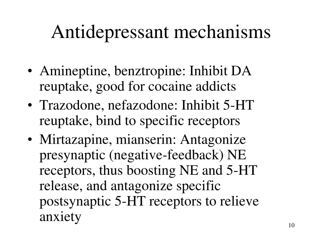 antidepressant mechanisms 2