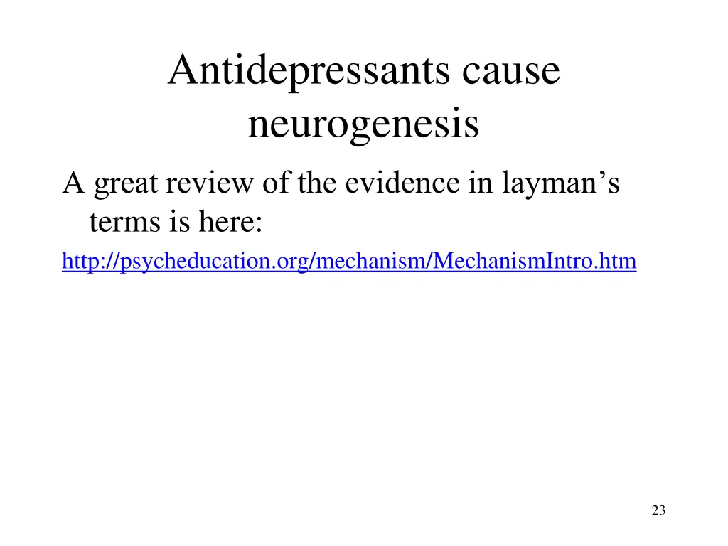 antidepressants cause neurogenesis