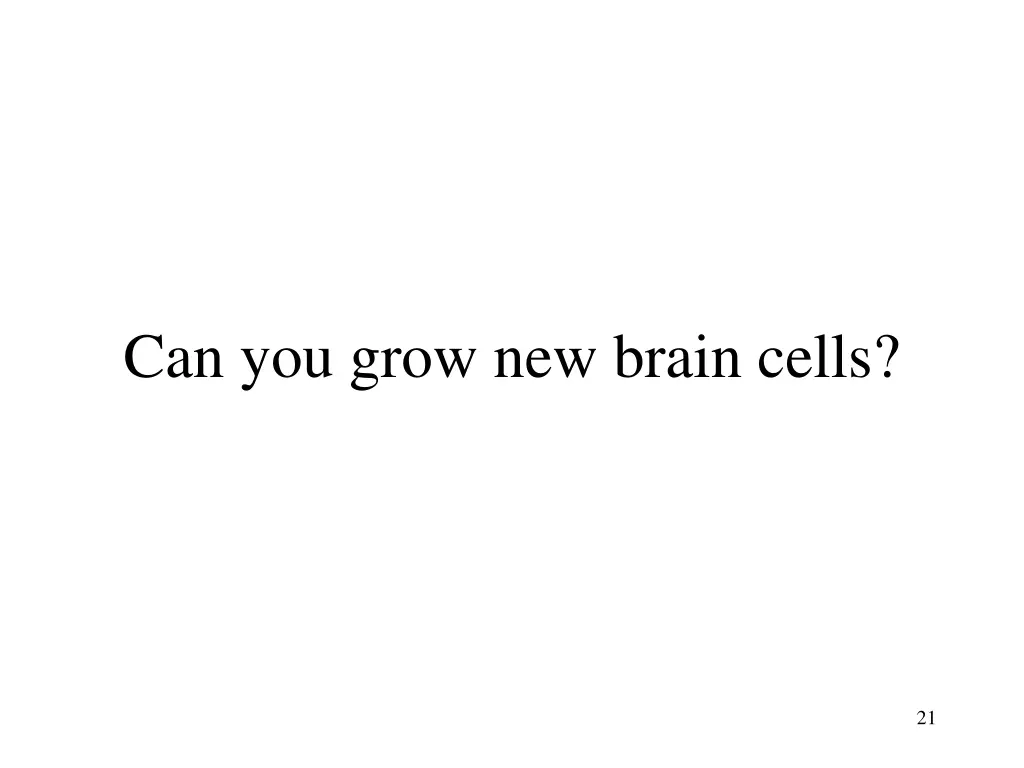 can you grow new brain cells